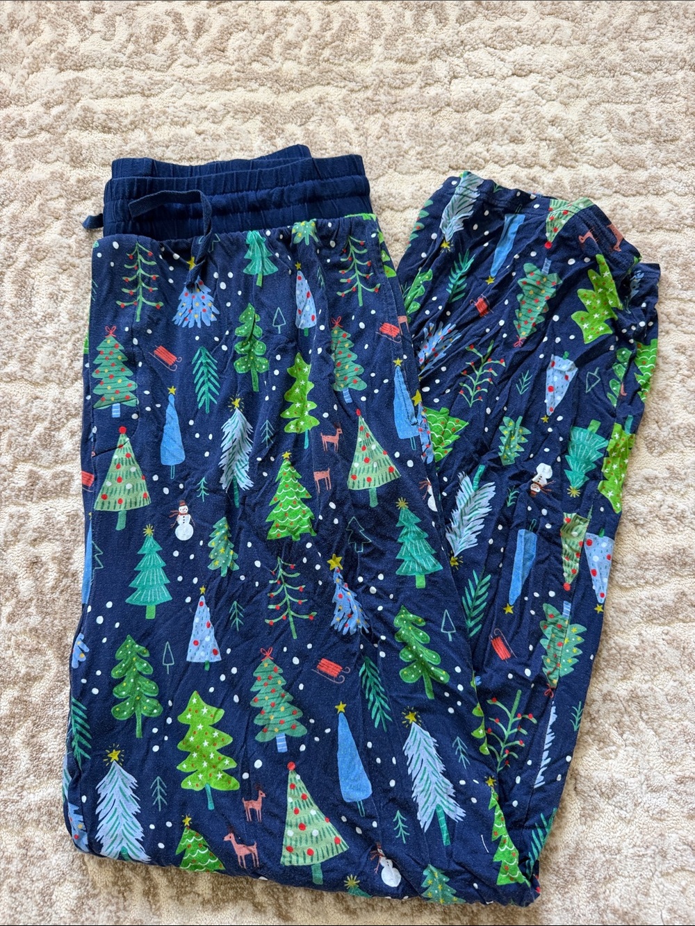 Little Sleepies Navy Blue Holiday Tree Men’s Pajama Pants